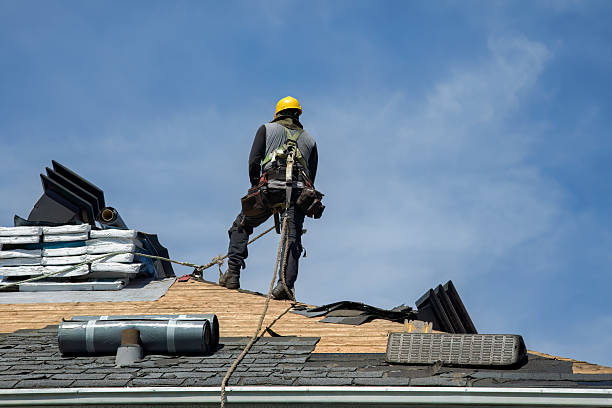 Professional Gutter Installation technician working in Trumbull, NE